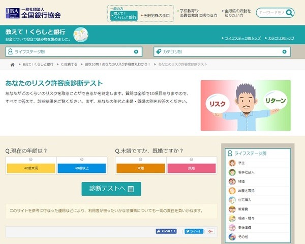 あなたのリスク許容度診断テスト