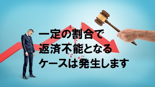 一定の割合で返済不能となるケースがあります