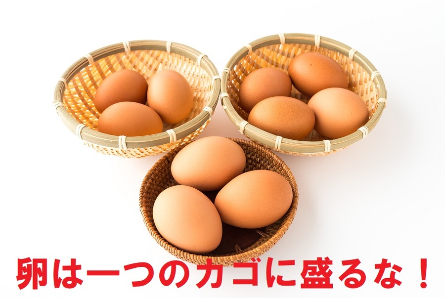 「卵は一つのカゴに盛るな！」