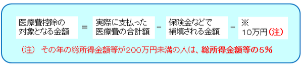 医療費控除の式