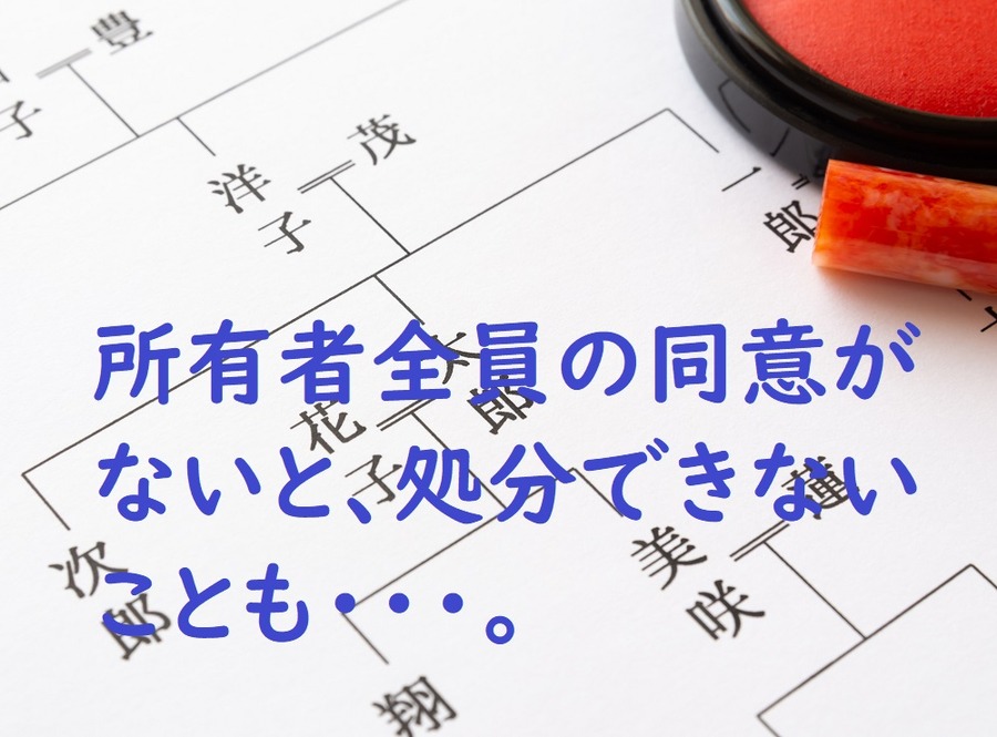 所有者全員の同意がないと処分できない