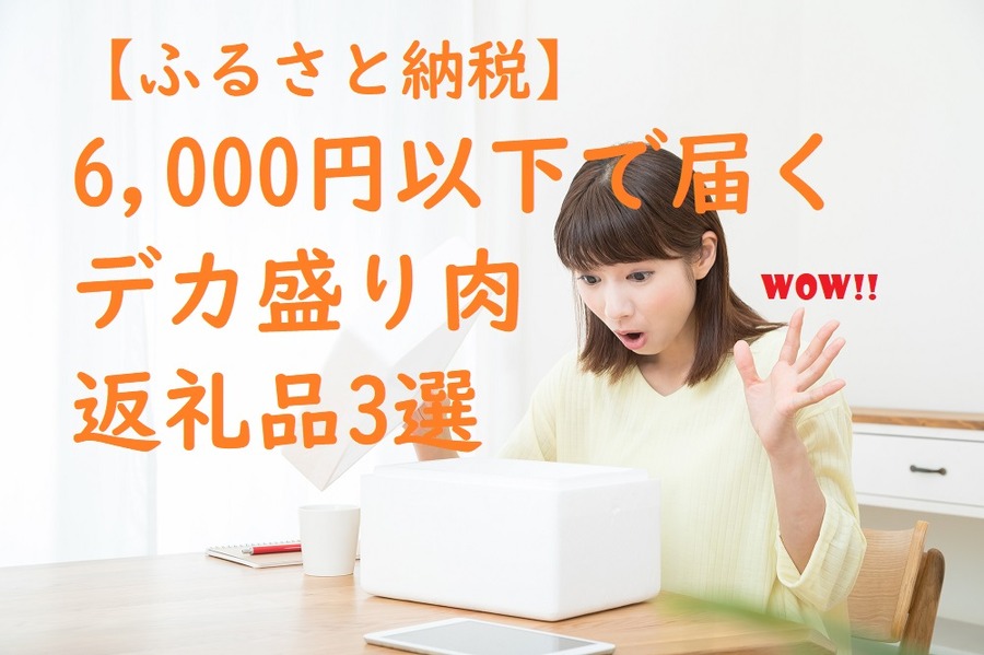 6,000円以下で受け取ることができるデカ盛り肉の返礼品