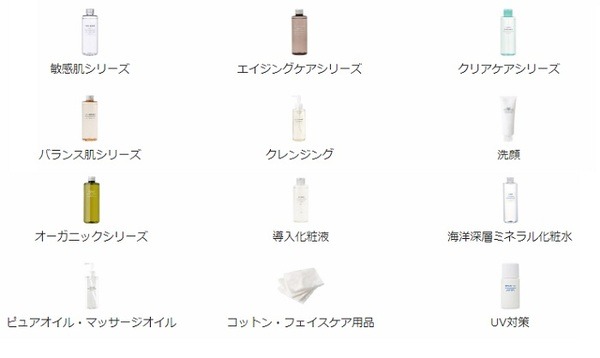 無印良品のスキンケアシリーズ