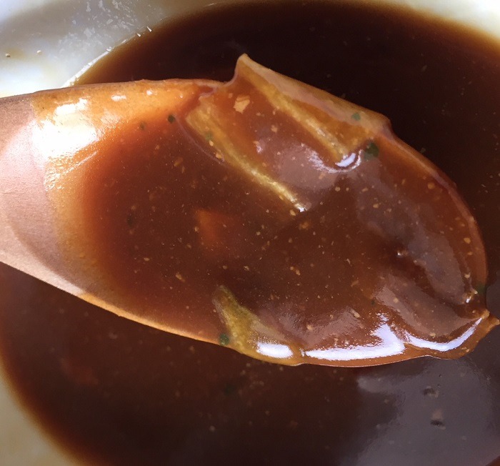 写真と大きく違って、具が少ない