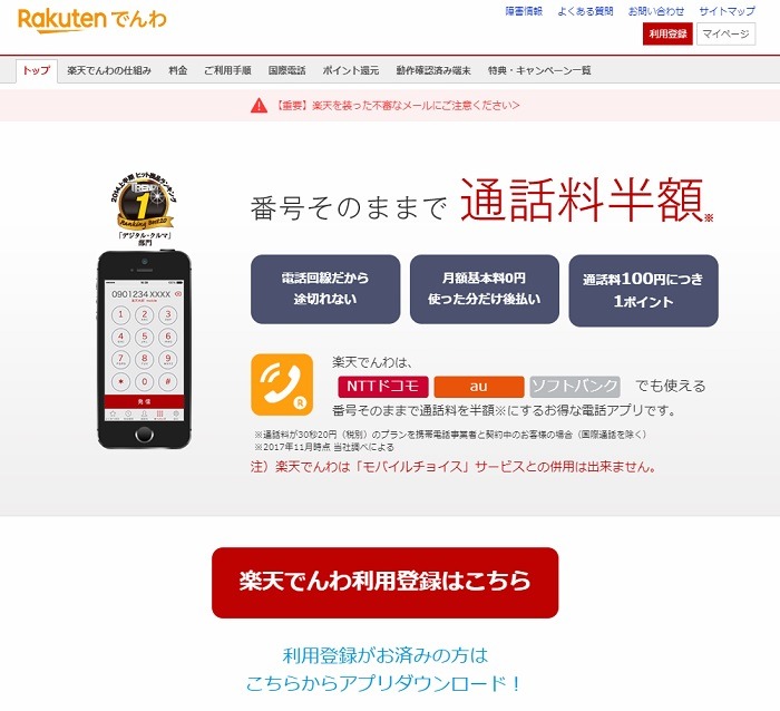 楽天電話