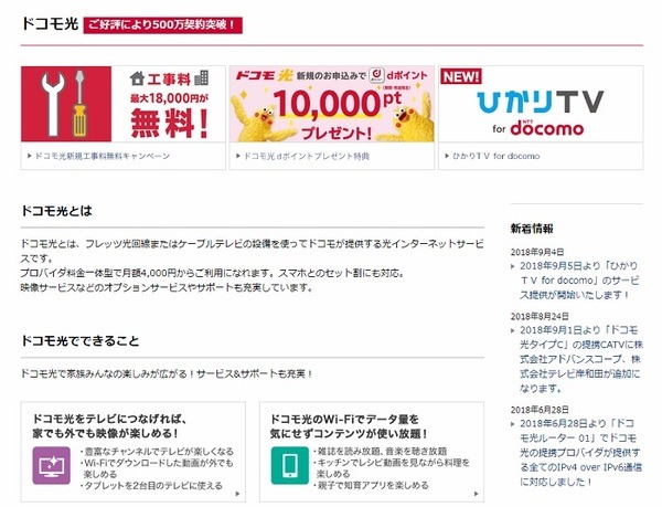 ドコモ光キャンペーン