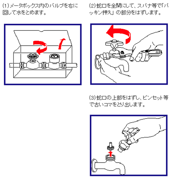 節水コマの取り付け方1