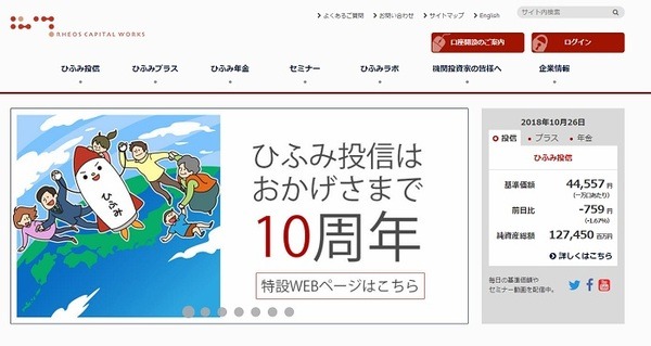 レオス・キャピタルワークスが運用している「ひふみ投信」