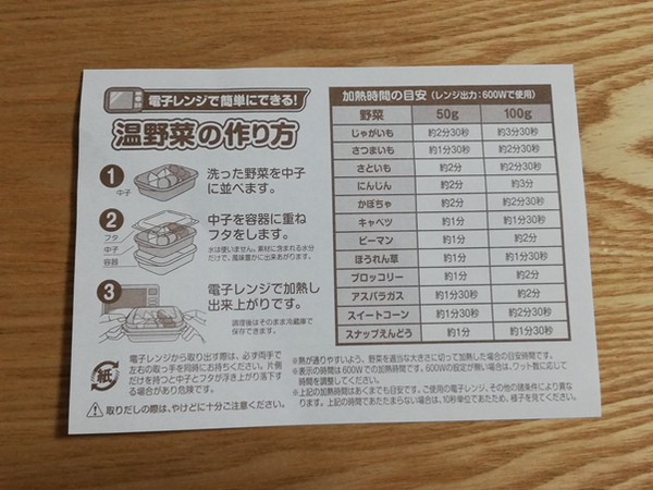 3COINSの「温野菜メーカー」が優秀すぎ！　電子レンジでチンするだけで完璧「温野菜」に（カボチャとサツマイモで試してみました）