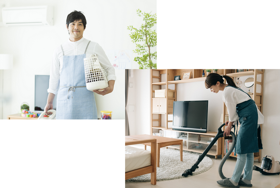 家事分担を折半しているのは1割