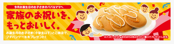 誕生日にプチパンケーキ