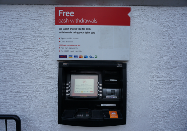イギリスのATM