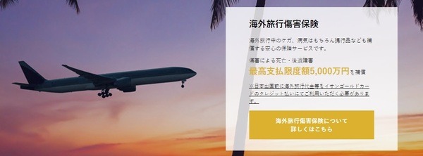 海外旅行も保険がついて安心
