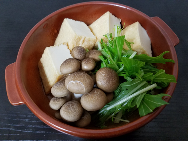 厚揚げ＋水菜＋しめじ