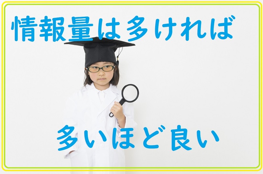 情報量は多ければ多いほどいい