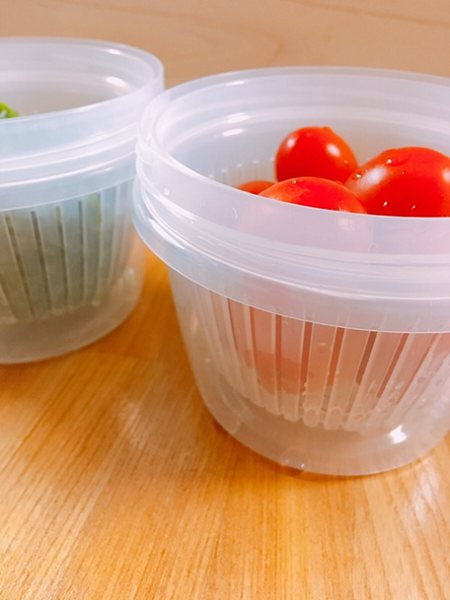 【セリアのザル付きタッパー】野菜高騰も「保存」で乗り切る。　日持ちさせる保存方法を紹介します。