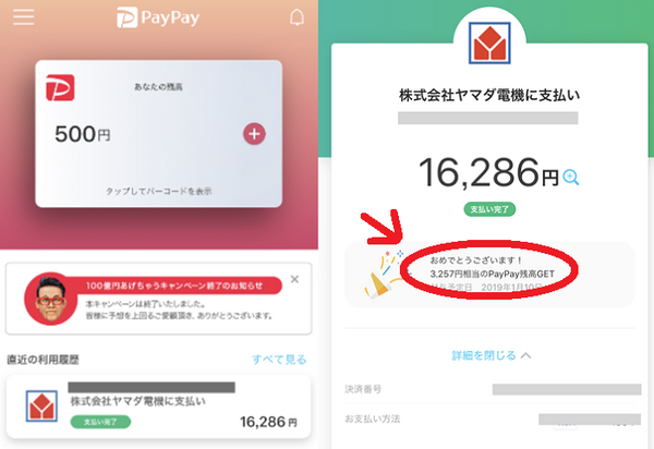 私がペイペイでもらった総額