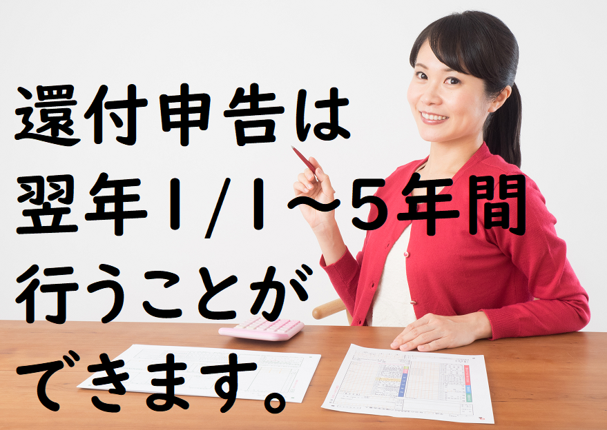 「還付申告 」時期は「確定申告」とは違う