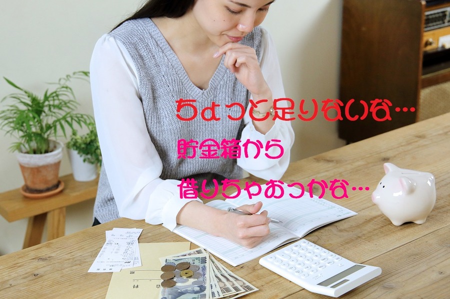 貯金箱から拝借…