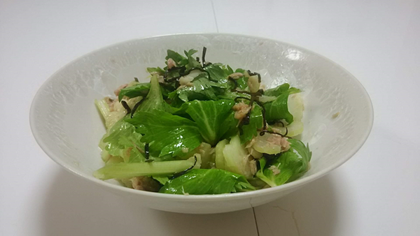 しおこんツナれもんとセロリの和え物