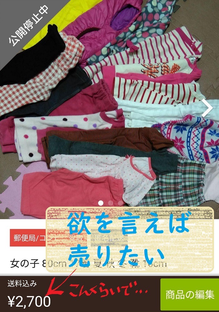 欲を言えば売りたい
