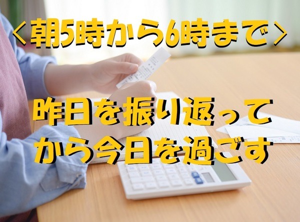 昨日を振り返って から今日を過ごす