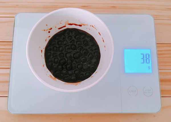 だいたいタピオカは30g入ってます