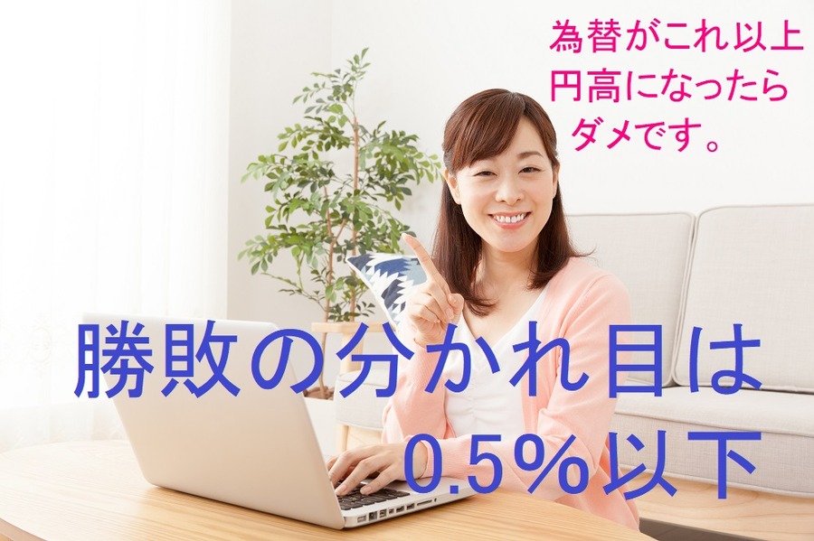 為替がこれ以上円高になったらだめ