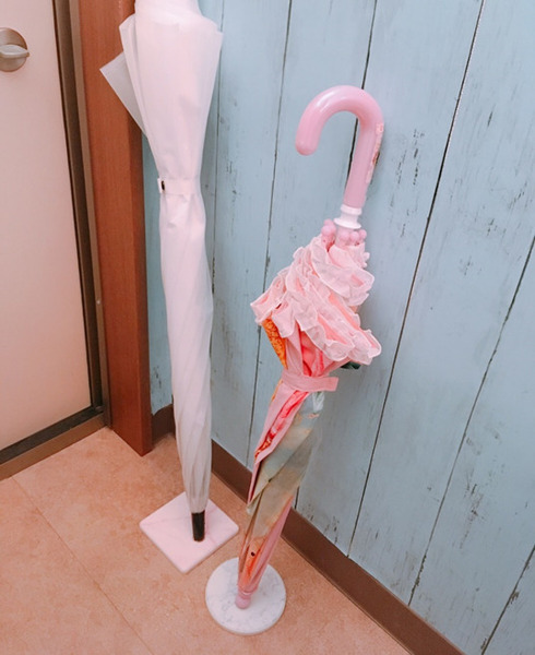 濡れた傘の置き場所として