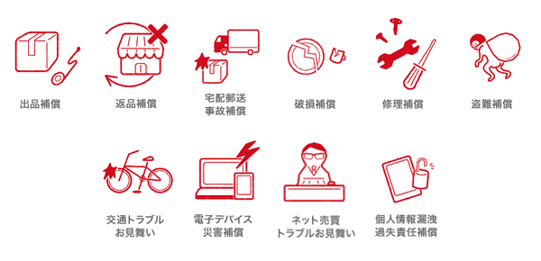 10種類の補償つき