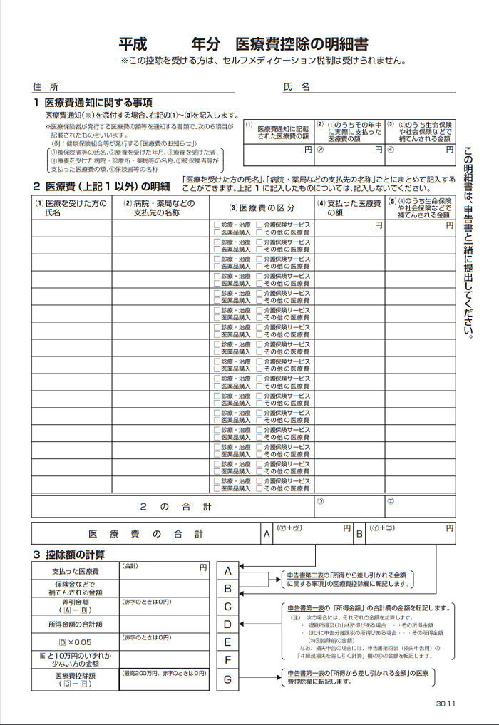 確定申告でよくあるご質問～医療費控除「明細書の書き方」編