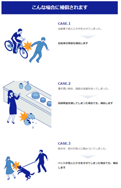 チューリッヒの個人賠償責任特約