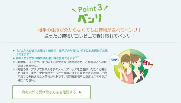 かんたんSMSでお届け