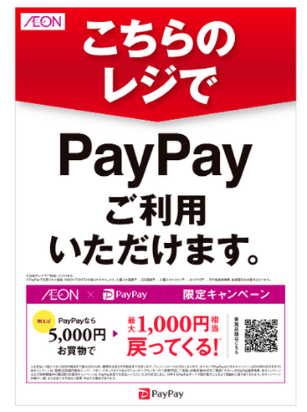 イオンpaypayで支払い