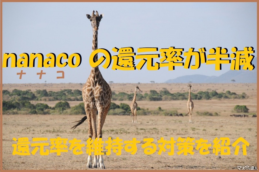 【痛恨の一撃】「nanaco」の還元率が半減　なんとか還元率を維持する方法を紹介