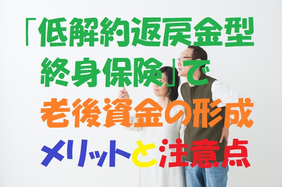 「低解約返戻金型終身保険」で老後資金の形成。