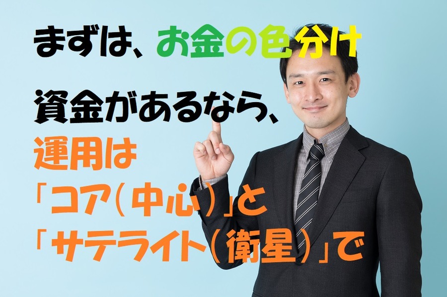 お金の色分けとコア・サテライト運用