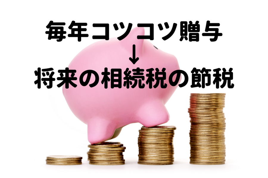 毎年コツコツ贈与で将来の相続税の節税