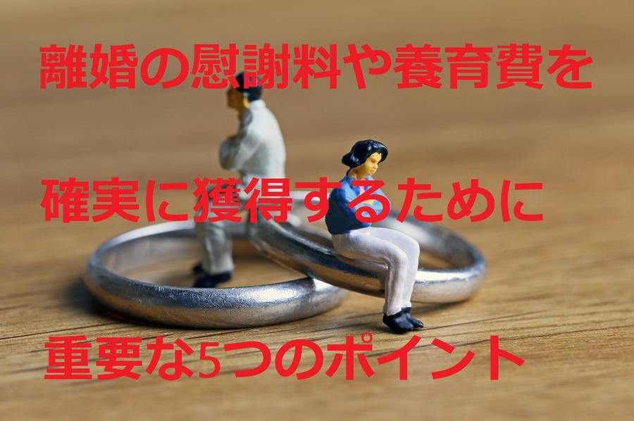 離婚の慰謝料や養育費を確実に獲得するためのポイント