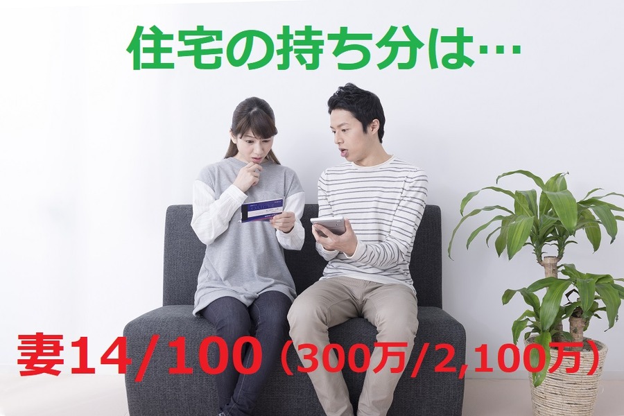妻の住宅の持ち分を計算