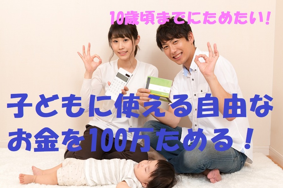 子どもに使える自由なお金が100万円あると楽です