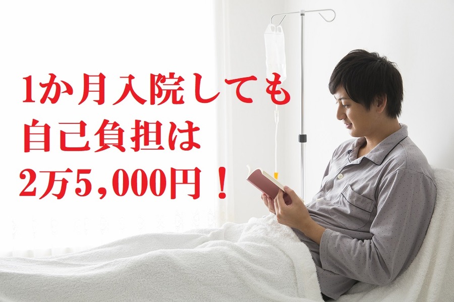 1か月入院しても自己負担は2万5,000円