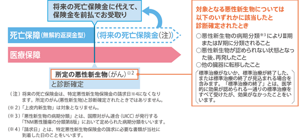 所定の悪性新生物と診断された場合につけるオプション