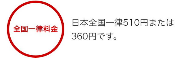 送料が全国どこでも一律