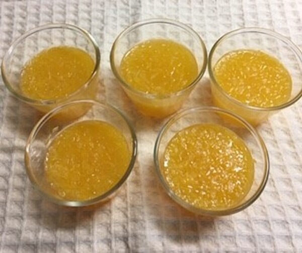 粉ゼラチンでフルーツゼリー