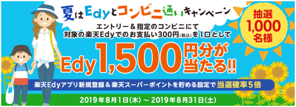 楽天Edyコンビニ通いキャンペーン
