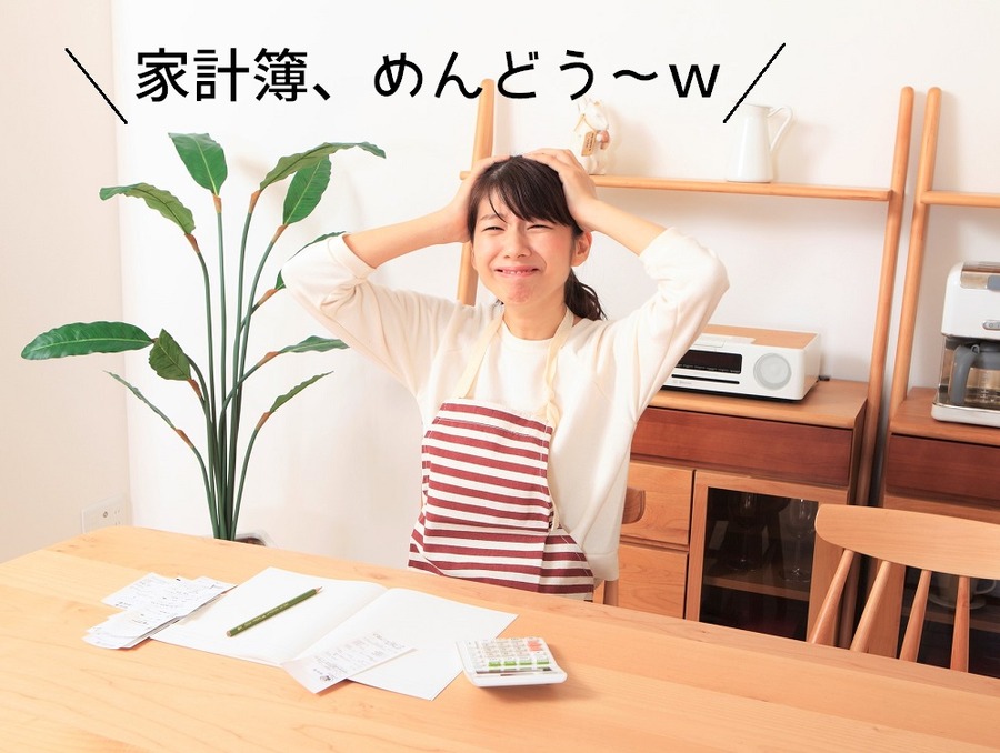 家計簿がめんどうな主婦