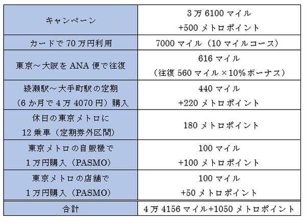 最大限マイル獲得でニューヨーク