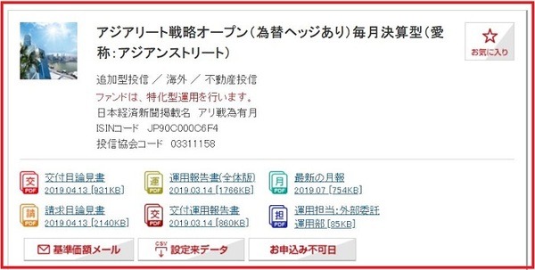 三菱UFJ国際投信のアジアリート戦略オープン