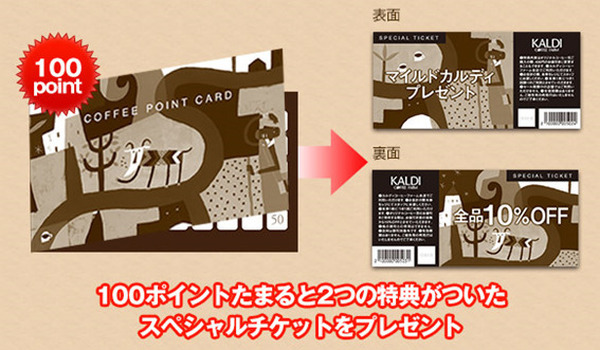 カルディのコーヒーポイントカード
